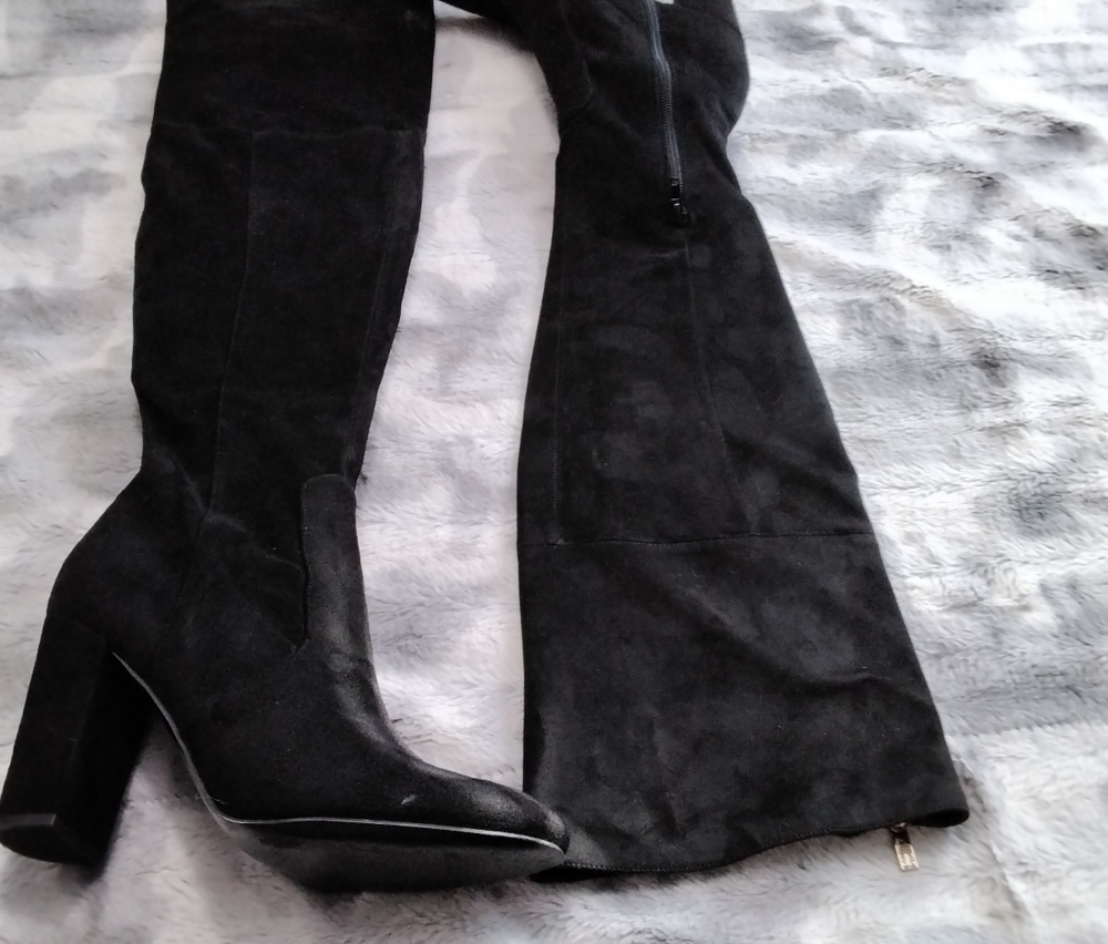 Ivanka Trump Black Suede Over The Knee Boots Size 5.5